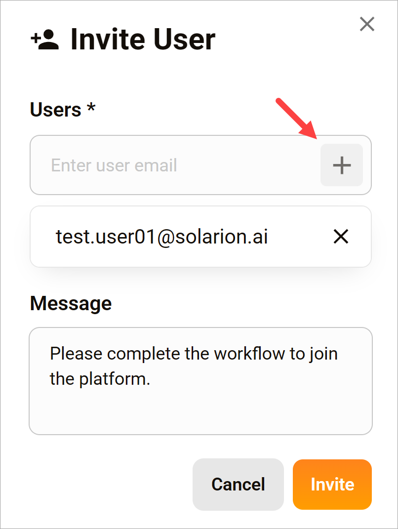 Add a User - Invite Flow