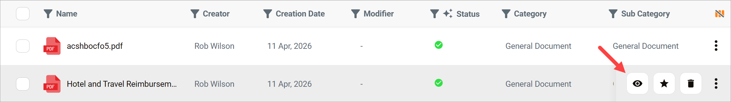 Click the preview icon
