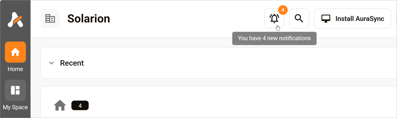 Manage Alert Settings - Inbox